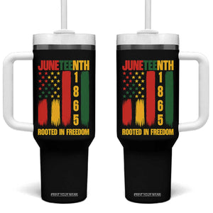 Juneteenth 1865 Freedom Pride Tumbler With Handle African American Heritage Graphic