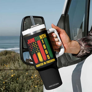 Juneteenth 1865 Freedom Pride Tumbler With Handle African American Heritage Graphic