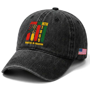Juneteenth 1865 Freedom Pride Washed Cotton Baseball Cap African American Heritage Graphic TS12 Print Your Wear