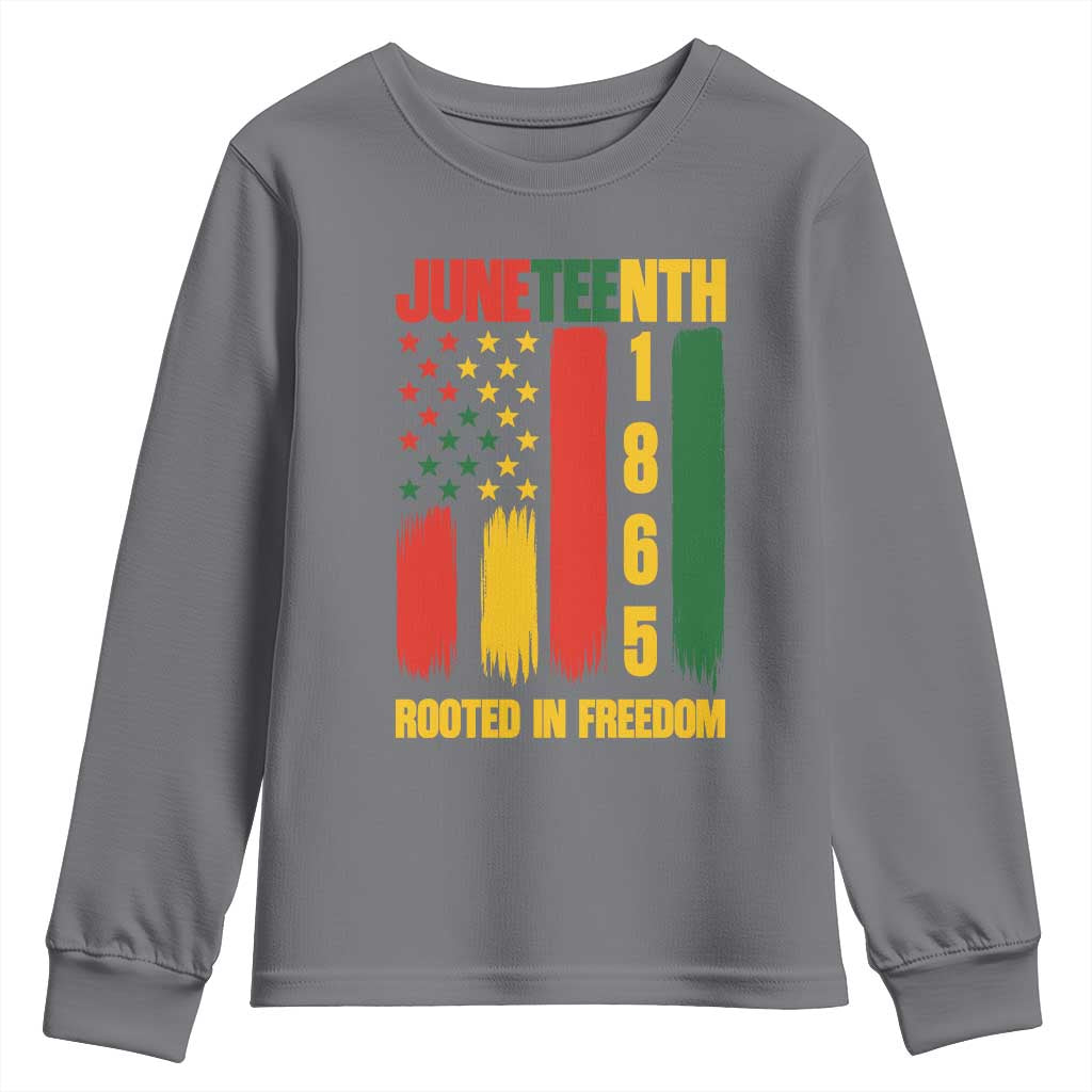 Juneteenth 1865 Freedom Pride Youth Sweatshirt African American Heritage Graphic TS12 Charcoal Print Your Wear