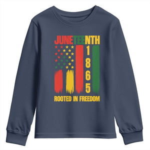Juneteenth 1865 Freedom Pride Youth Sweatshirt African American Heritage Graphic TS12 Navy Print Your Wear