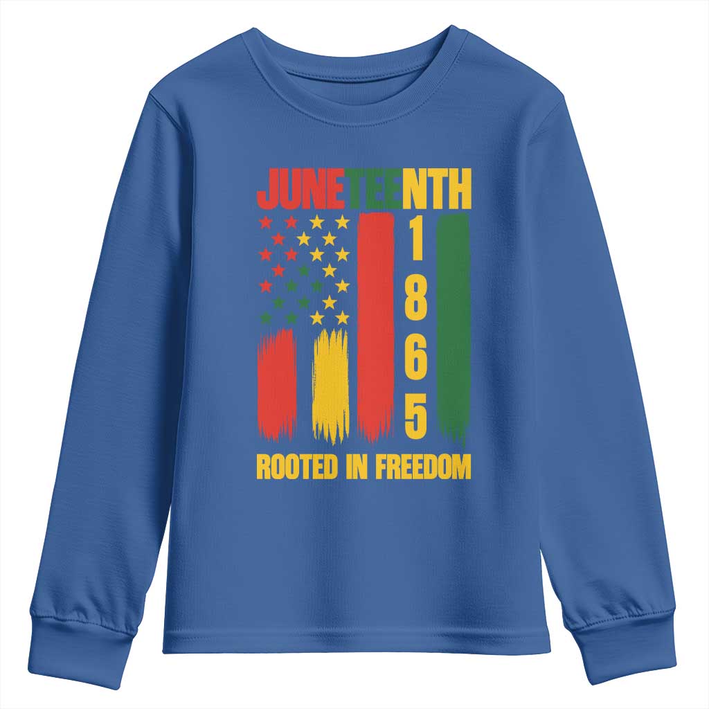 Juneteenth 1865 Freedom Pride Youth Sweatshirt African American Heritage Graphic TS12 Royal Blue Print Your Wear
