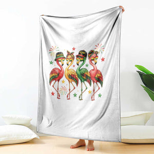 Funny Juneteenth Flamingos Squad Throw Blanket African American Heritage TS12 Print Your Wear