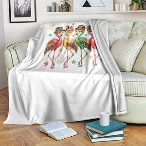 Funny Juneteenth Flamingos Squad Throw Blanket African American Heritage TS12 Print Your Wear