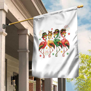 Funny Juneteenth Flamingos Squad Garden Flag African American Heritage