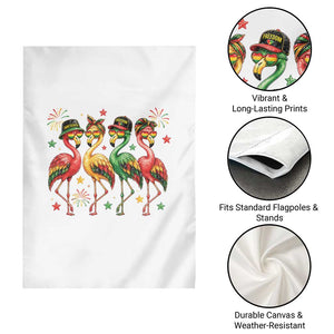 Funny Juneteenth Flamingos Squad Garden Flag African American Heritage