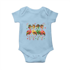 Funny Juneteenth Flamingos Squad Baby Onesie African American Heritage TS12 Light Blue Print Your Wear