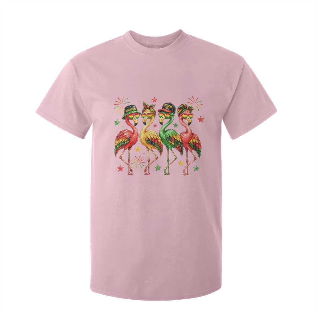 Funny Juneteenth Flamingos Squad T Shirt For Kid African American Heritage TS12 Light Pink Print Your Wear