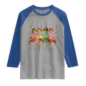 Funny Juneteenth Flamingos Squad Raglan Shirt African American Heritage TS12 Sport Gray Royal Print Your Wear