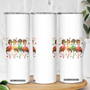 Funny Juneteenth Flamingos Squad Skinny Tumbler African American Heritage TS12 Print Your Wear