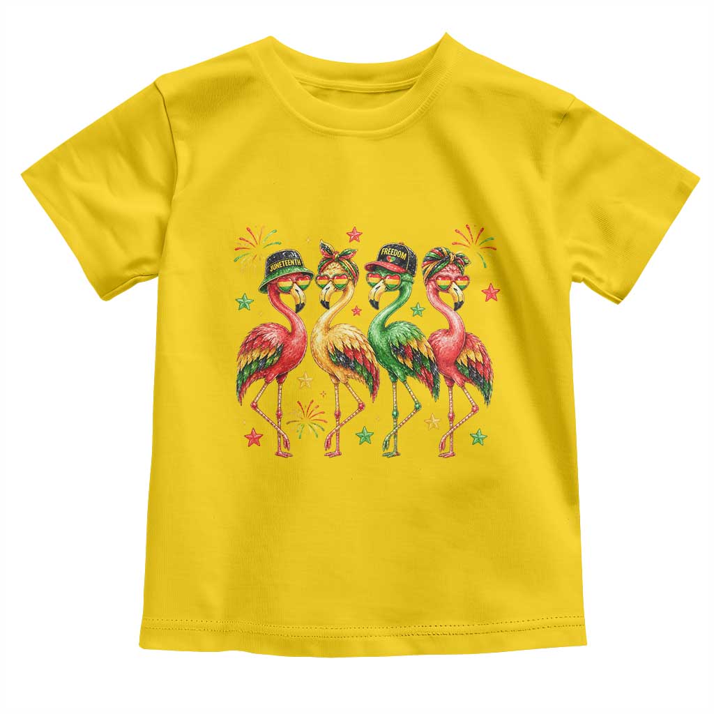 Funny Juneteenth Flamingos Squad Toddler T Shirt African American Heritage TS12 Daisy Print Your Wear