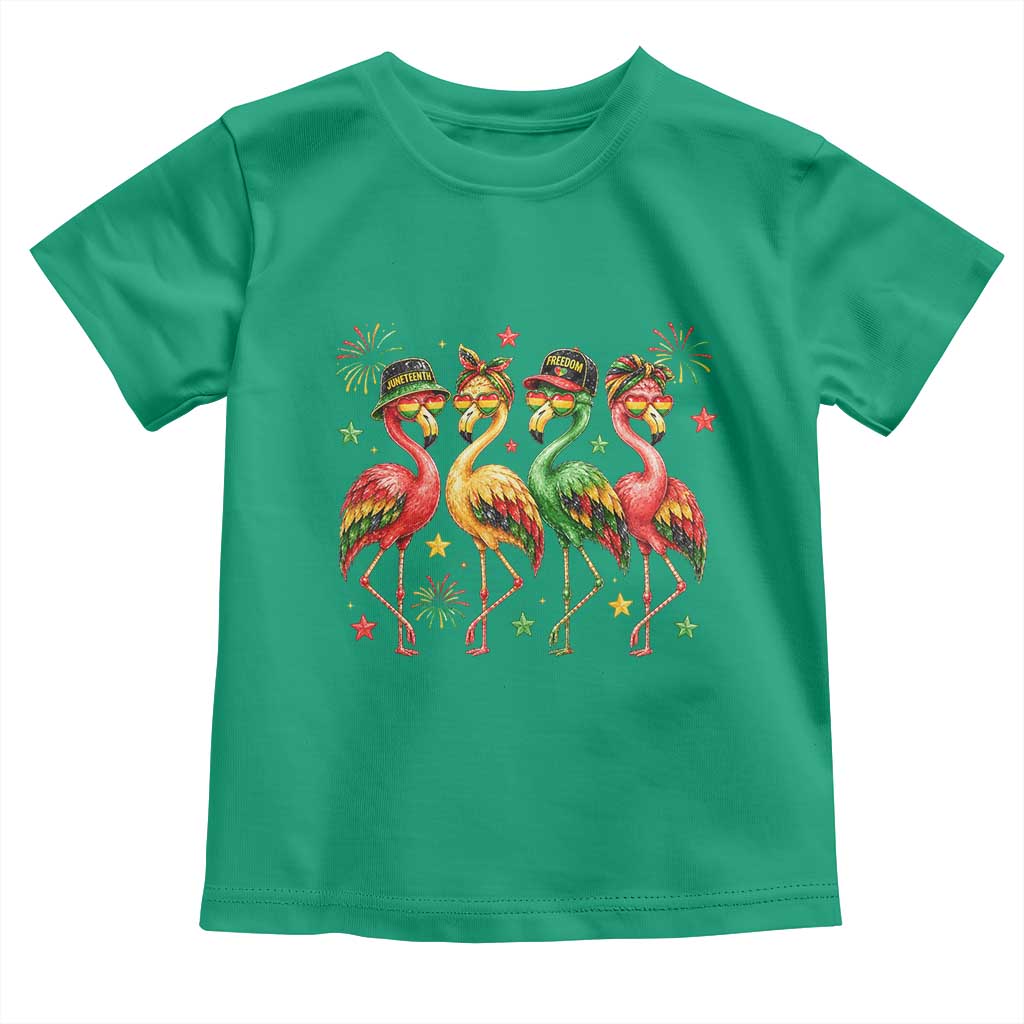 Funny Juneteenth Flamingos Squad Toddler T Shirt African American Heritage TS12 Irish Green Print Your Wear
