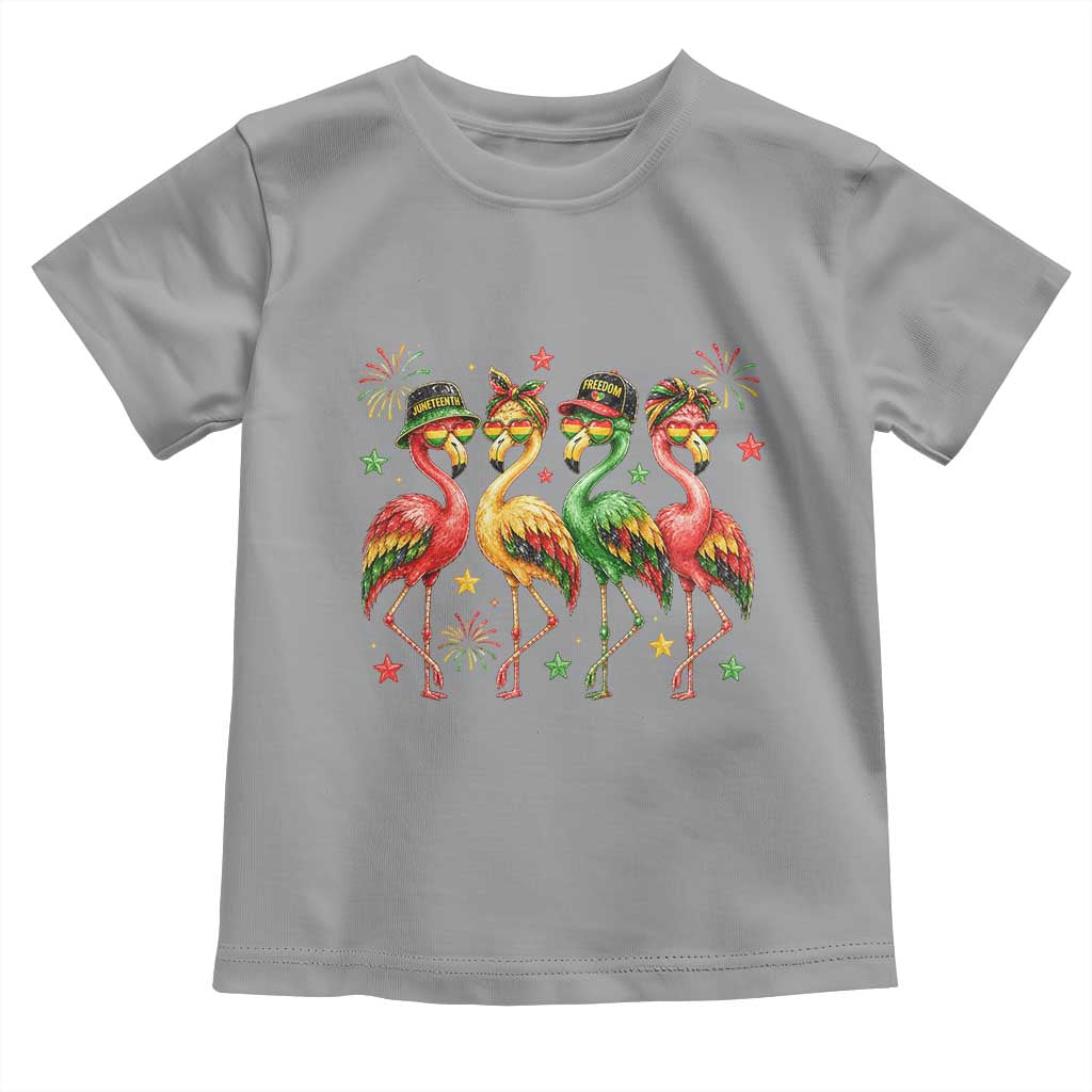 Funny Juneteenth Flamingos Squad Toddler T Shirt African American Heritage TS12 Sport Gray Print Your Wear