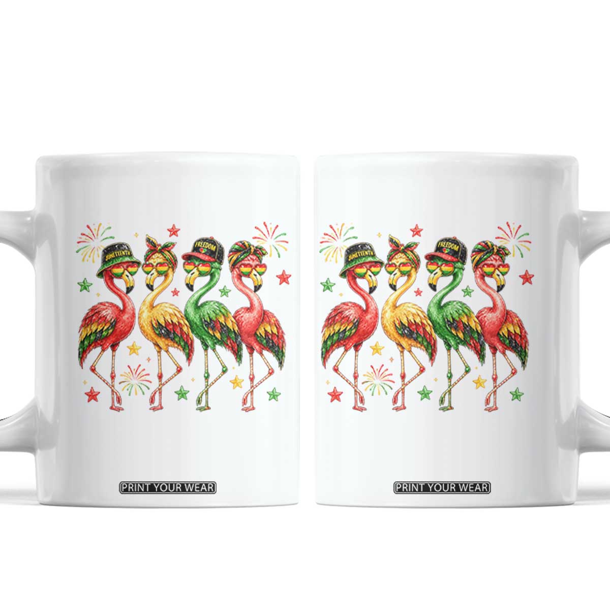 Funny Juneteenth Flamingos Squad Coffee Mug African American Heritage