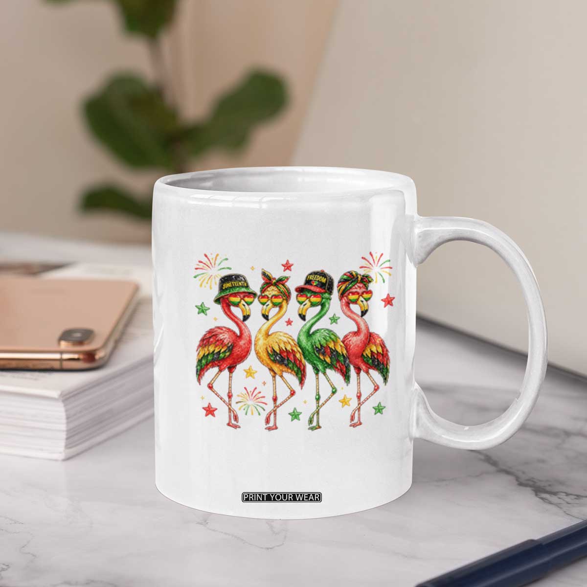 Funny Juneteenth Flamingos Squad Coffee Mug African American Heritage