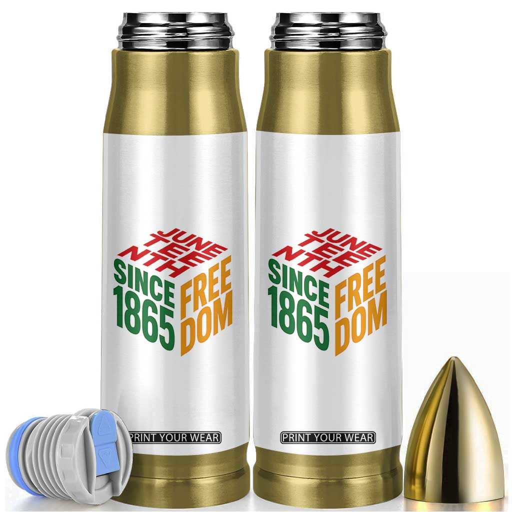 Juneteenth 1865 Freedom Bullet Tumbler African American Pride TS12 White Print Your Wear