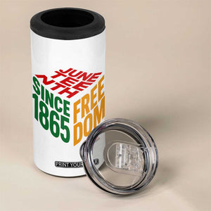 Juneteenth 1865 Freedom 4 in 1 Can Cooler Tumbler African American Pride