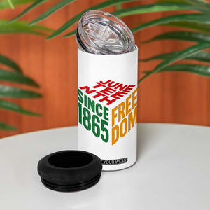 Juneteenth 1865 Freedom 4 in 1 Can Cooler Tumbler African American Pride