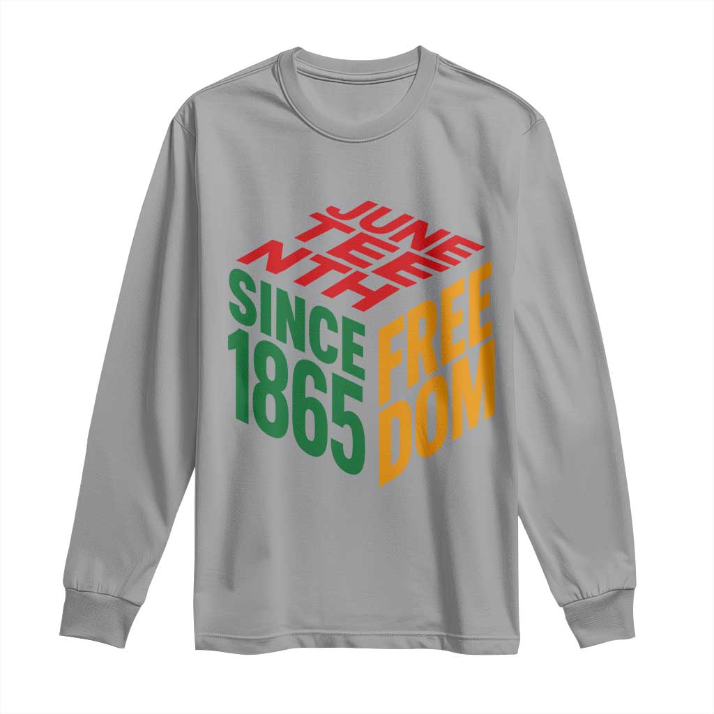 Juneteenth 1865 Freedom Long Sleeve Shirt African American Pride TS12 Sport Gray Print Your Wear