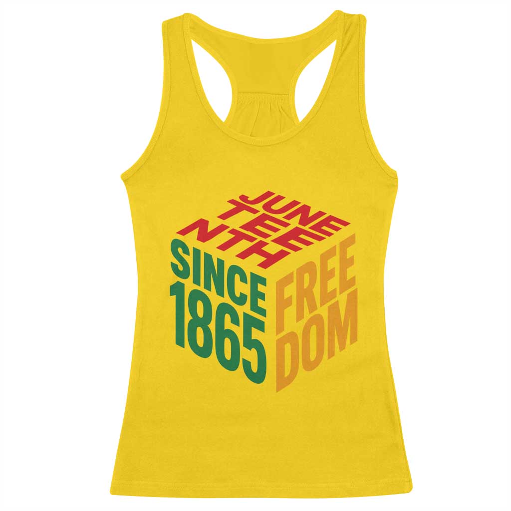 Juneteenth 1865 Freedom Racerback Tank Top African American Pride