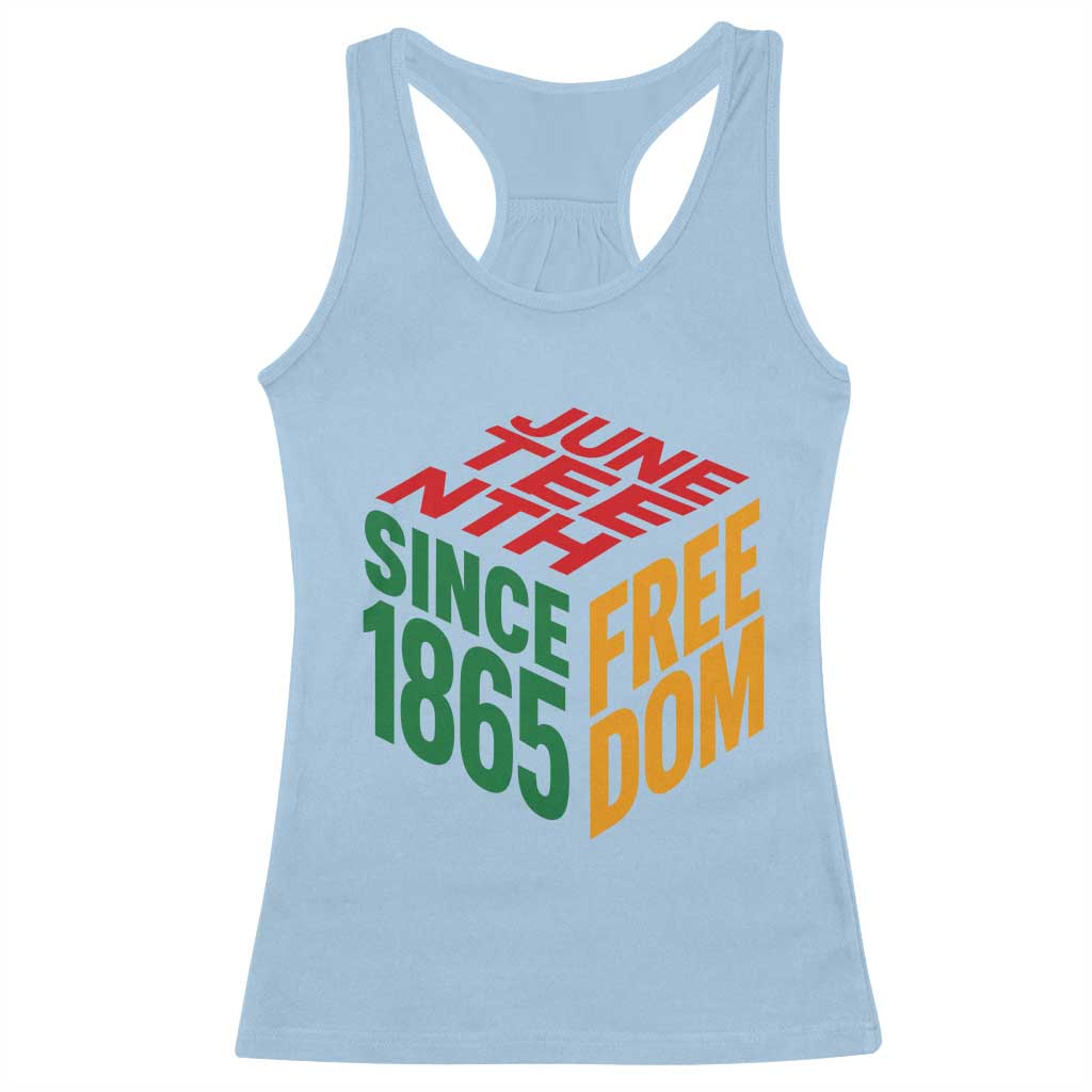 Juneteenth 1865 Freedom Racerback Tank Top African American Pride