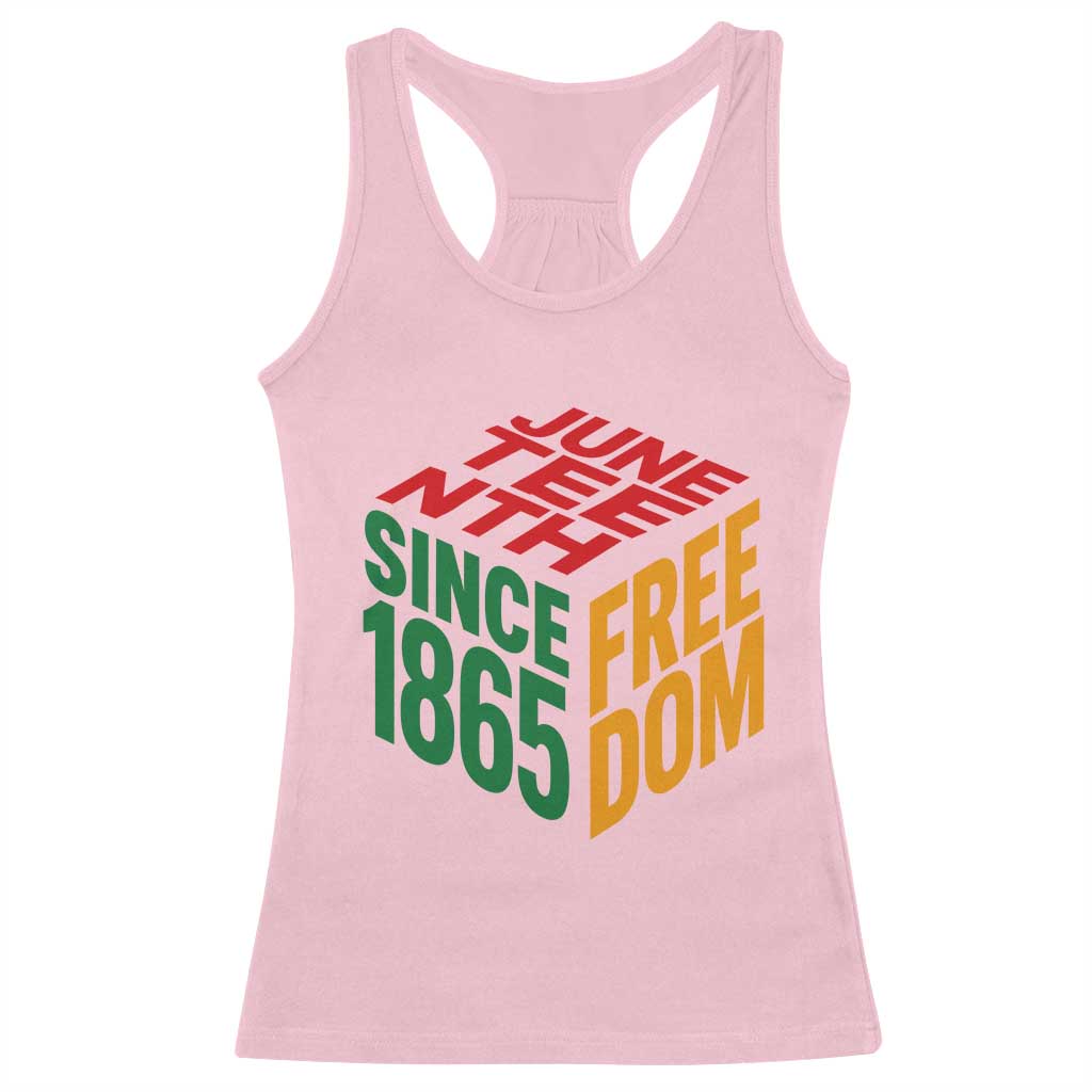 Juneteenth 1865 Freedom Racerback Tank Top African American Pride