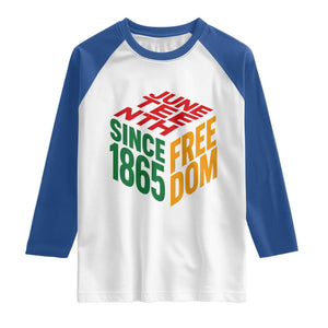 Juneteenth 1865 Freedom Raglan Shirt African American Pride TS12 White Royal Print Your Wear