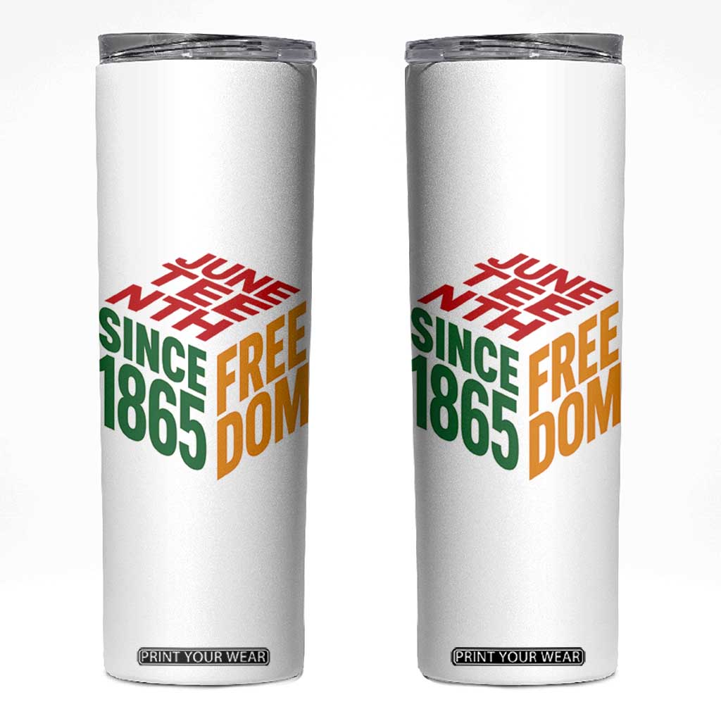 Juneteenth 1865 Freedom Skinny Tumbler African American Pride