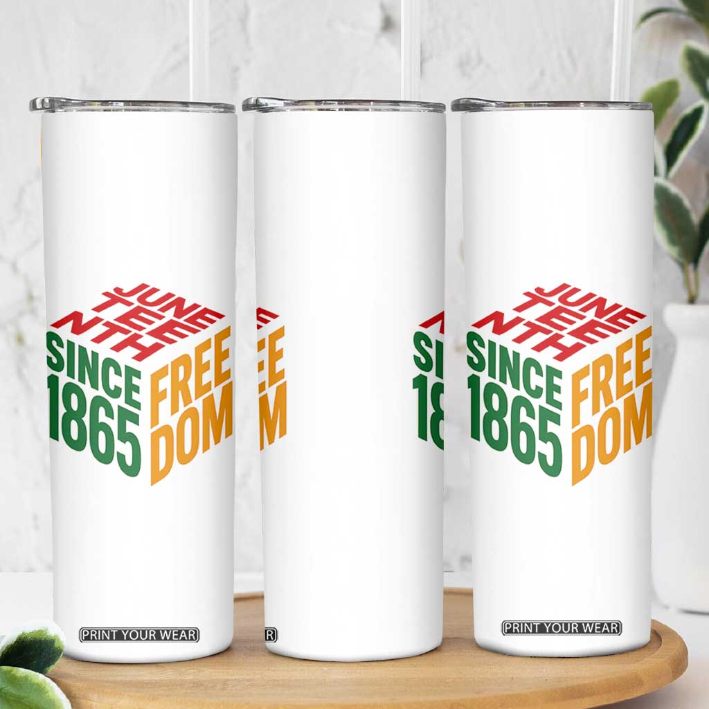 Juneteenth 1865 Freedom Skinny Tumbler African American Pride