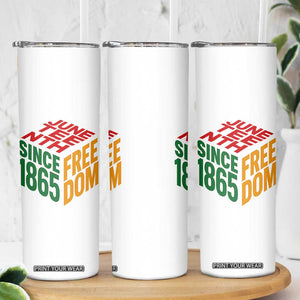 Juneteenth 1865 Freedom Skinny Tumbler African American Pride