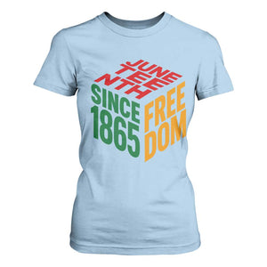 Juneteenth 1865 Freedom T Shirt For Women African American Pride TS12 Light Blue Print Your Wear