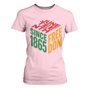 Juneteenth 1865 Freedom T Shirt For Women African American Pride TS12 Light Pink Print Your Wear