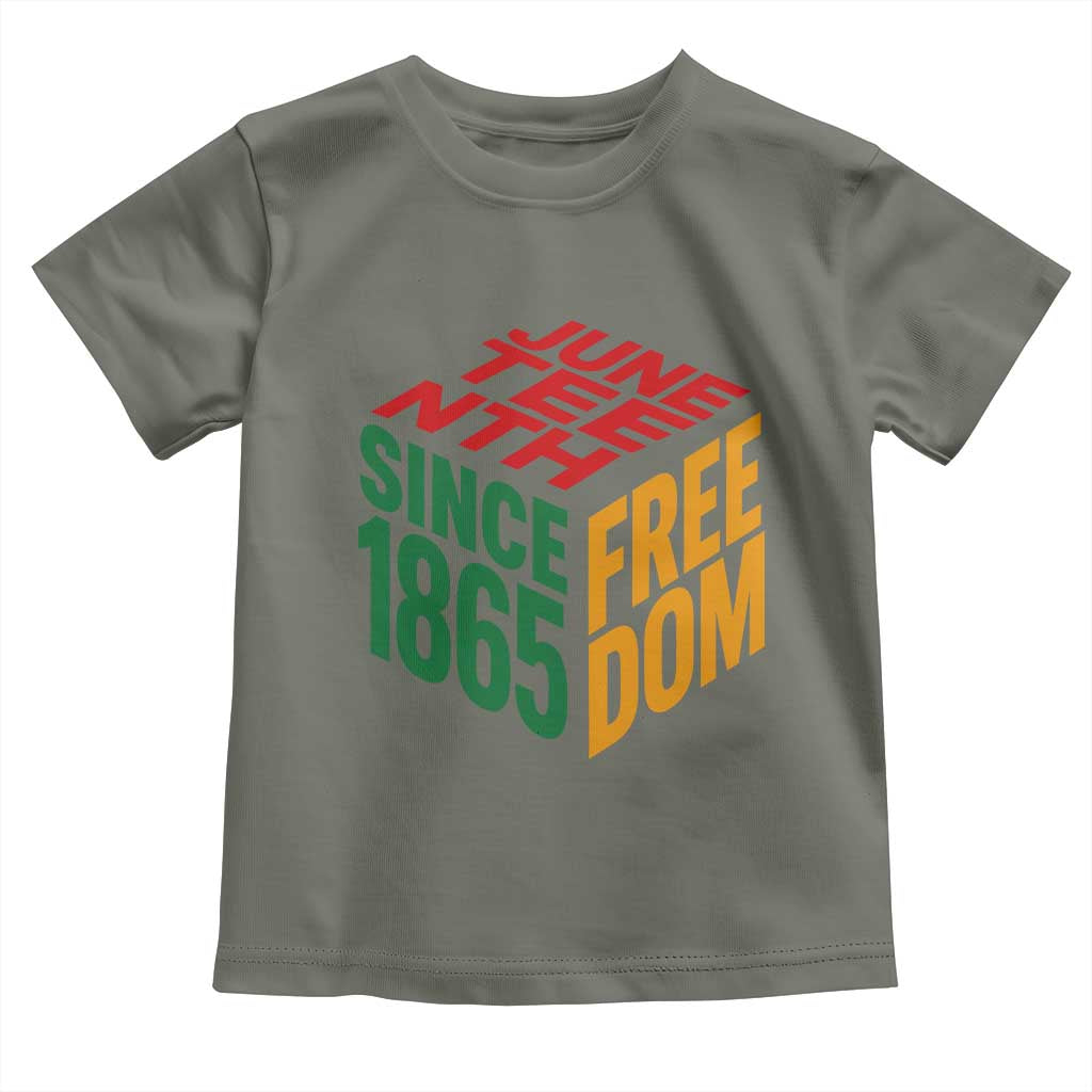 Juneteenth 1865 Freedom Toddler T Shirt African American Pride TS12 Military Green Print Your Wear