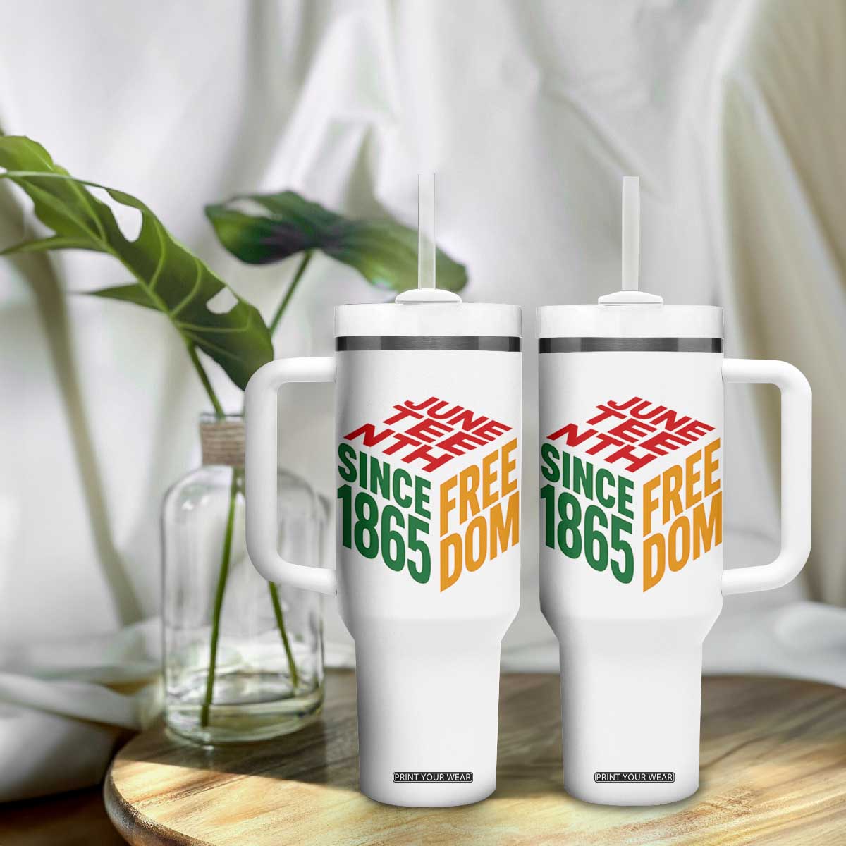 Juneteenth 1865 Freedom Tumbler With Handle African American Pride TS12 Print Your Wear
