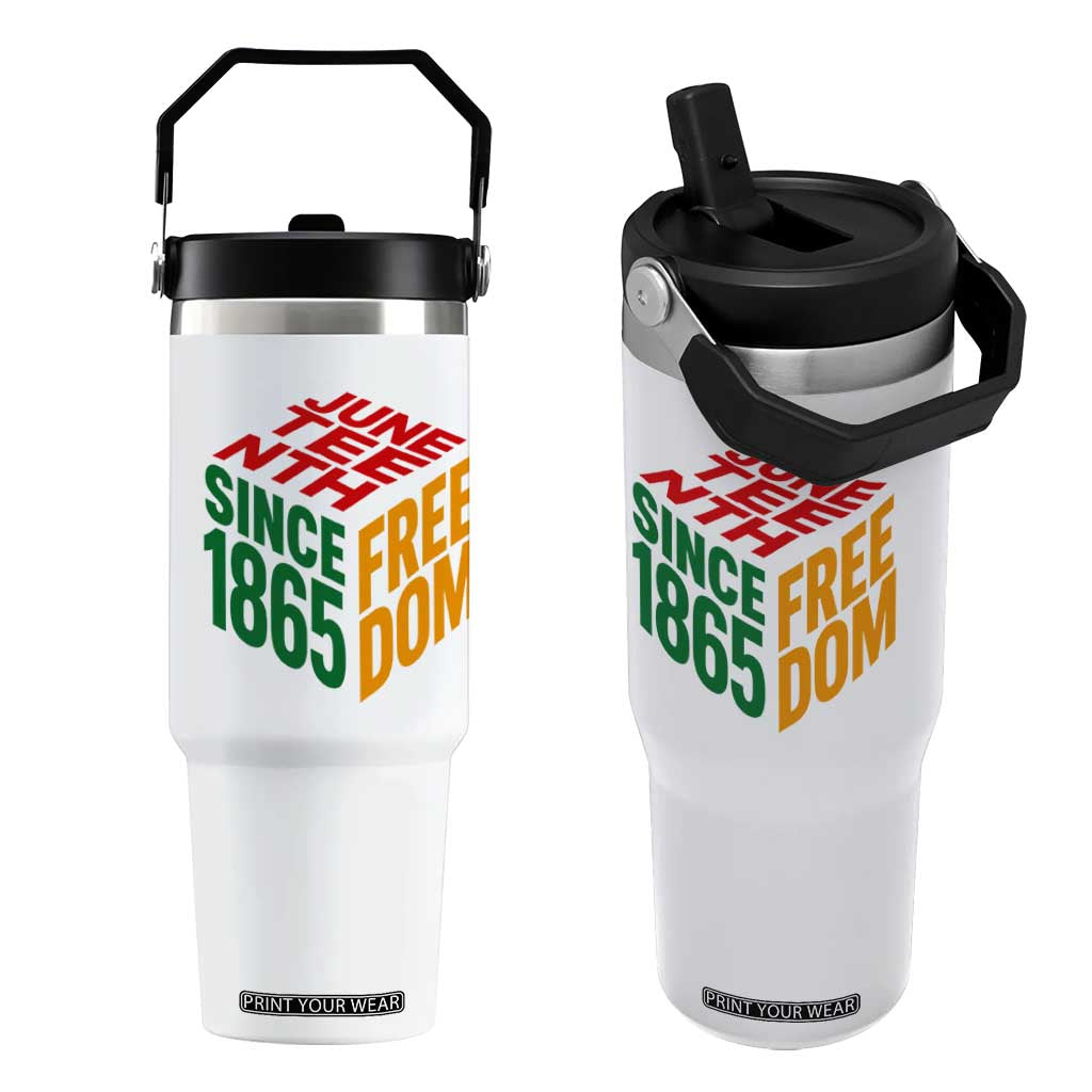 Juneteenth 1865 Freedom Flip Straw Tumbler African American Pride TS12 One Size: 30 oz White Print Your Wear