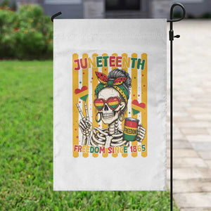 Skeleton Juneteenth Freedom Garden Flag African American Pride Gift