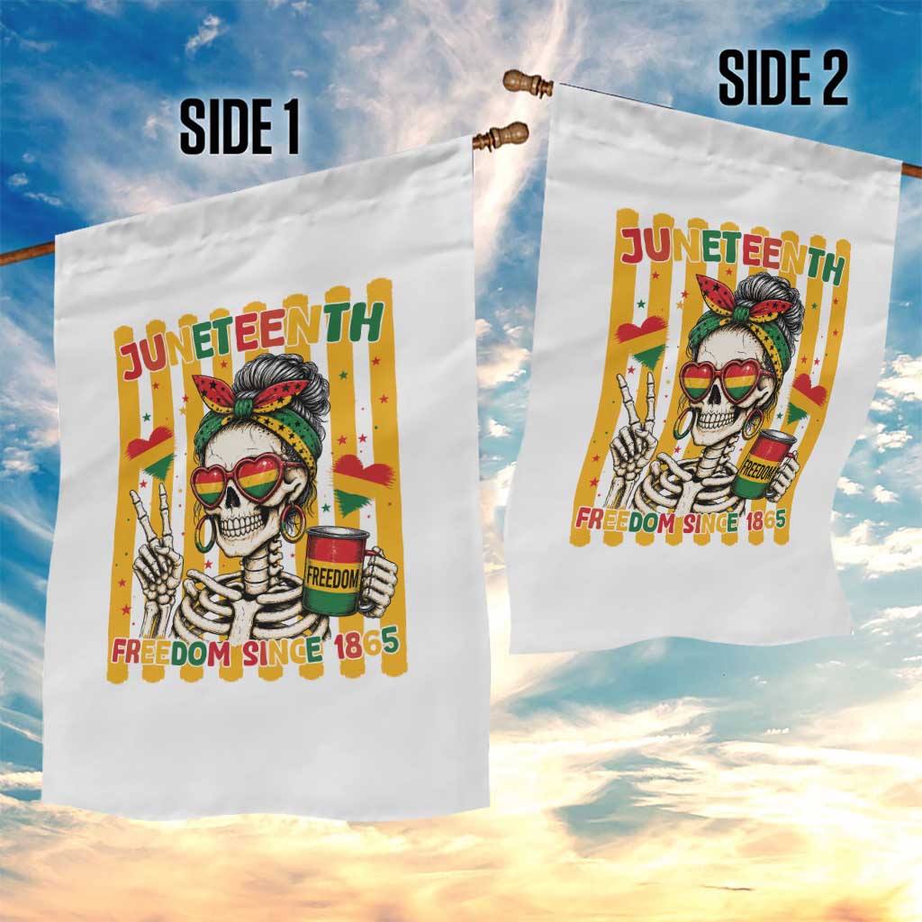 Skeleton Juneteenth Freedom Garden Flag African American Pride Gift
