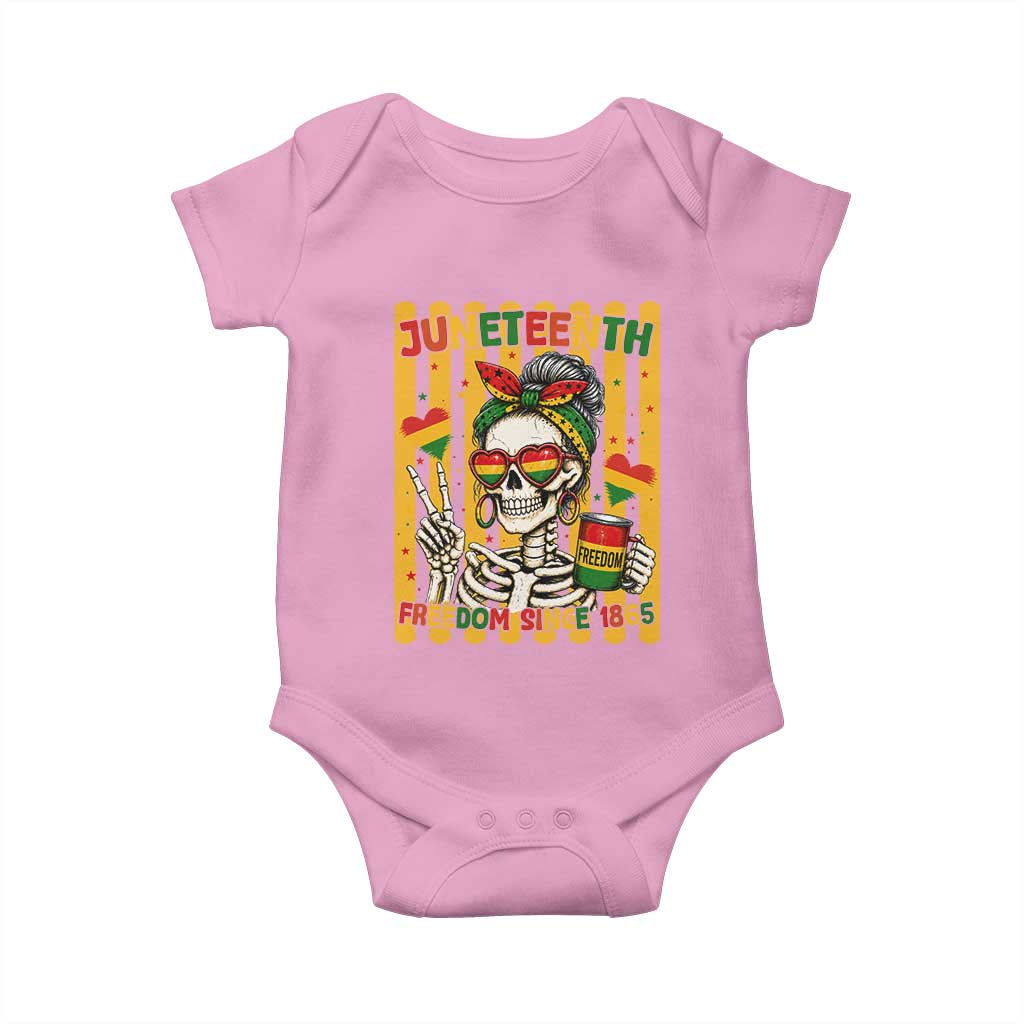 Skeleton Juneteenth Freedom Baby Onesie African American Pride Gift TS12 Light Pink Print Your Wear