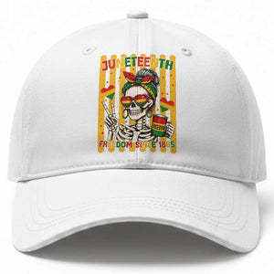 Skeleton Juneteenth Freedom Baseball Cap African American Pride Gift