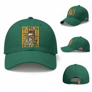 Skeleton Juneteenth Freedom Baseball Cap African American Pride Gift