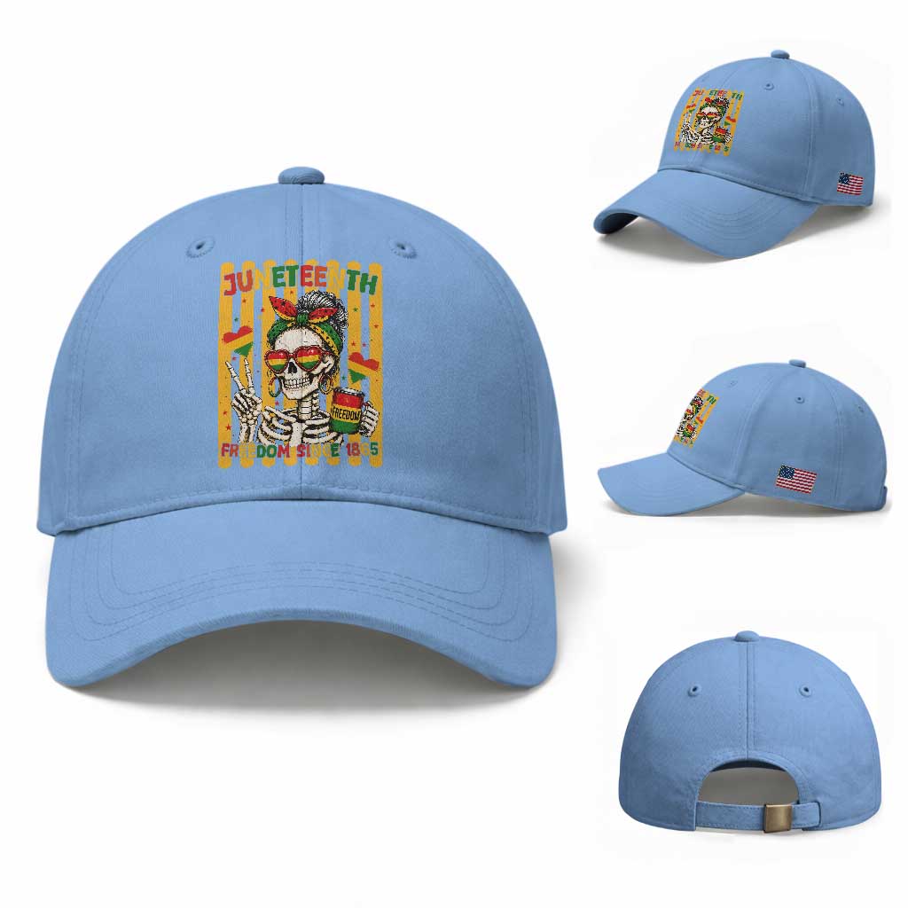 Skeleton Juneteenth Freedom Baseball Cap African American Pride Gift