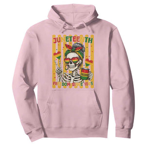 Skeleton Juneteenth Freedom Hoodie African American Pride Gift TS12 Light Pink Print Your Wear