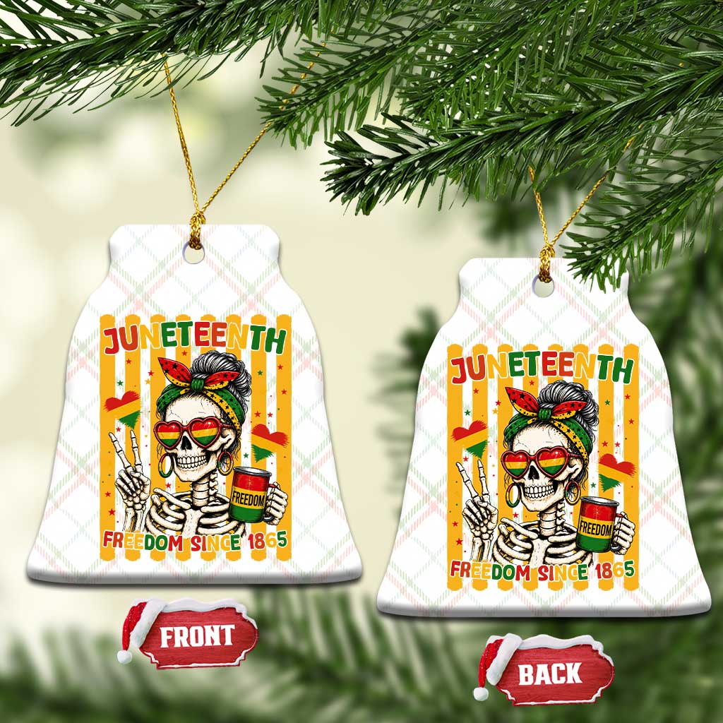 Skeleton Juneteenth Freedom Ceramic Ornament African American Pride Gift