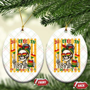 Skeleton Juneteenth Freedom Ceramic Ornament African American Pride Gift