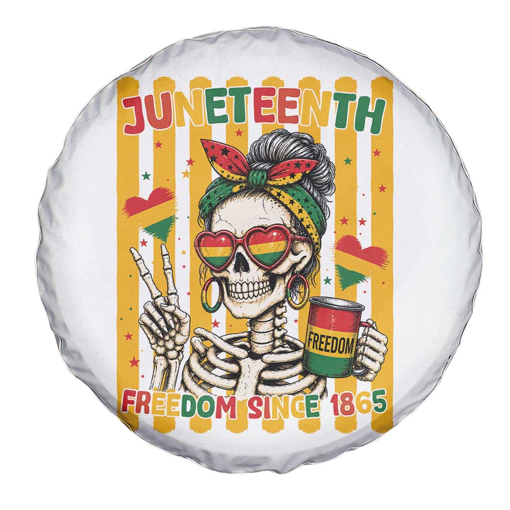 Skeleton Juneteenth Freedom Spare Tire Cover African American Pride Gift