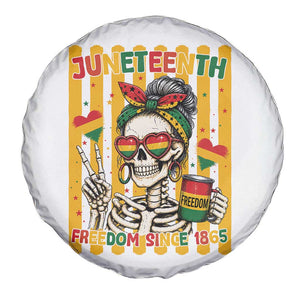 Skeleton Juneteenth Freedom Spare Tire Cover African American Pride Gift