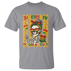Skeleton Juneteenth Freedom T Shirt African American Pride Gift TS12 Sport Gray Print Your Wear