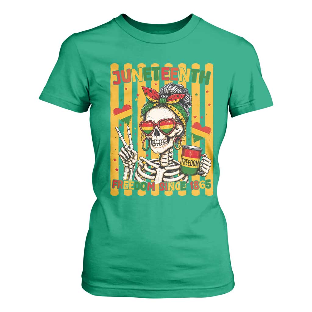 Skeleton Juneteenth Freedom T Shirt For Women African American Pride Gift TS12 Irish Green Print Your Wear