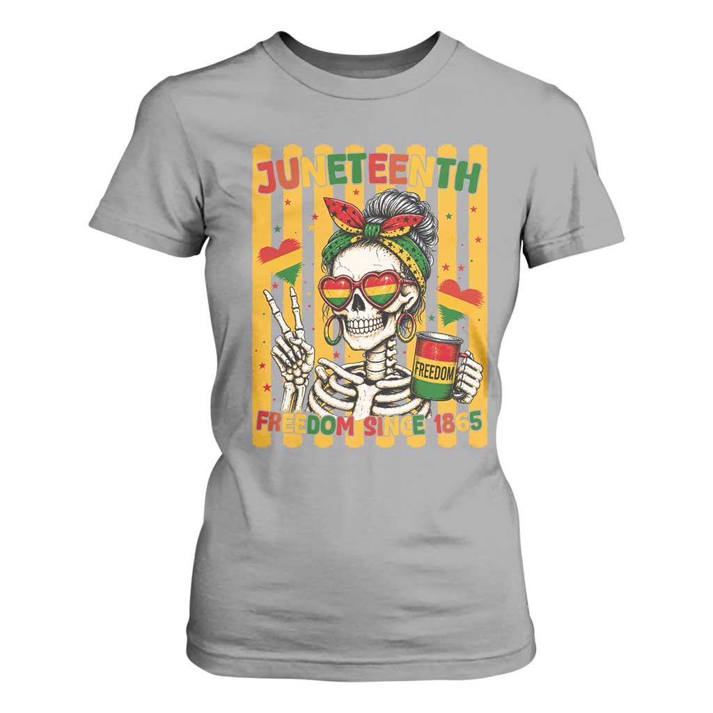 Skeleton Juneteenth Freedom T Shirt For Women African American Pride Gift TS12 Sport Gray Print Your Wear