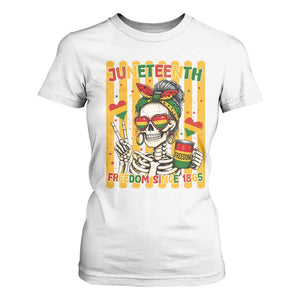 Skeleton Juneteenth Freedom T Shirt For Women African American Pride Gift TS12 White Print Your Wear